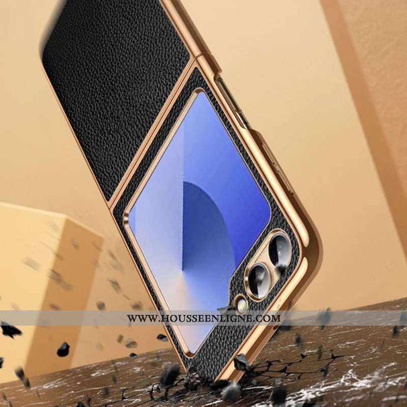 Coque Samsung Galaxy Z Flip 7 FE / Z Flip 6 Véritable Cuir