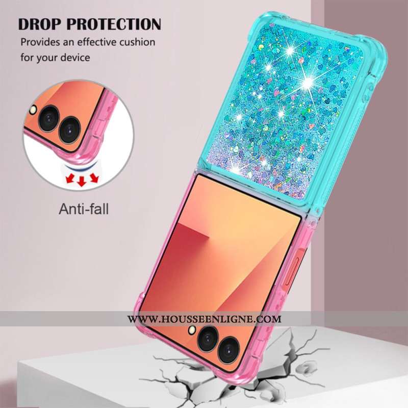 Coque Samsung Galaxy Z Flip 7 Gradient Paillettes