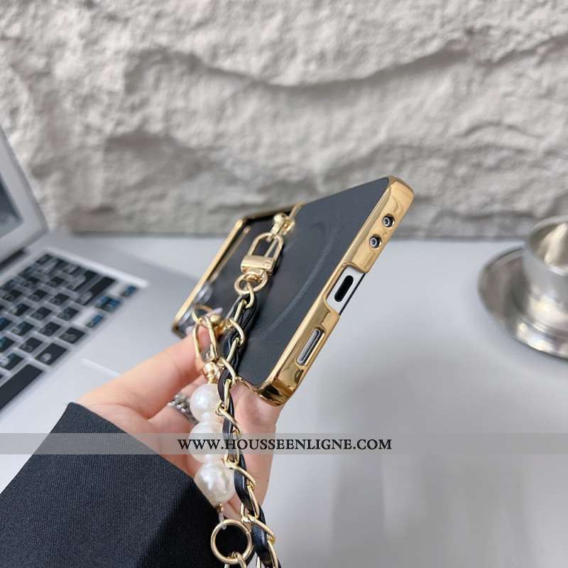 Coque Samsung Galaxy Z Flip 7 Magnétique Bandoulière Breloque