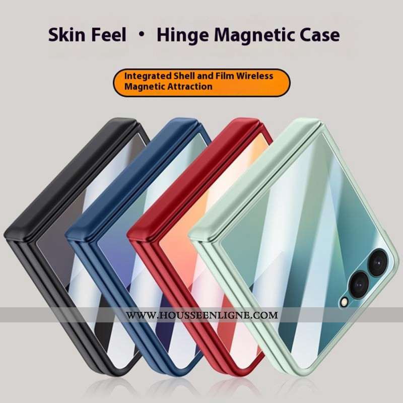Coque Samsung Galaxy Z Flip 7 Magnétique Effet Métal