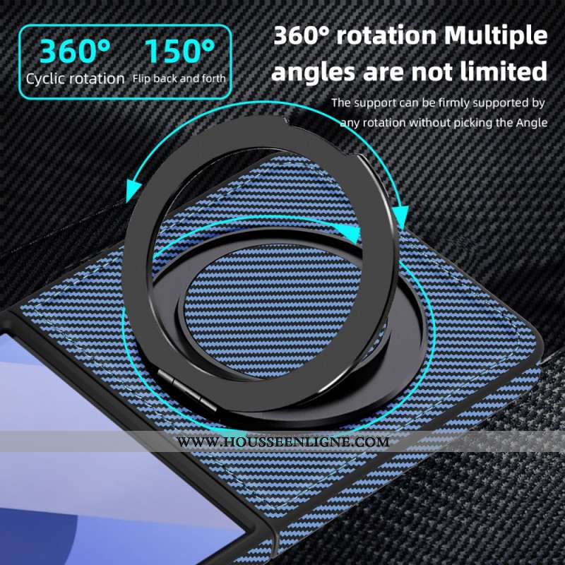 Coque Samsung Galaxy Z Flip 7 Magnétique Fibre Carbone