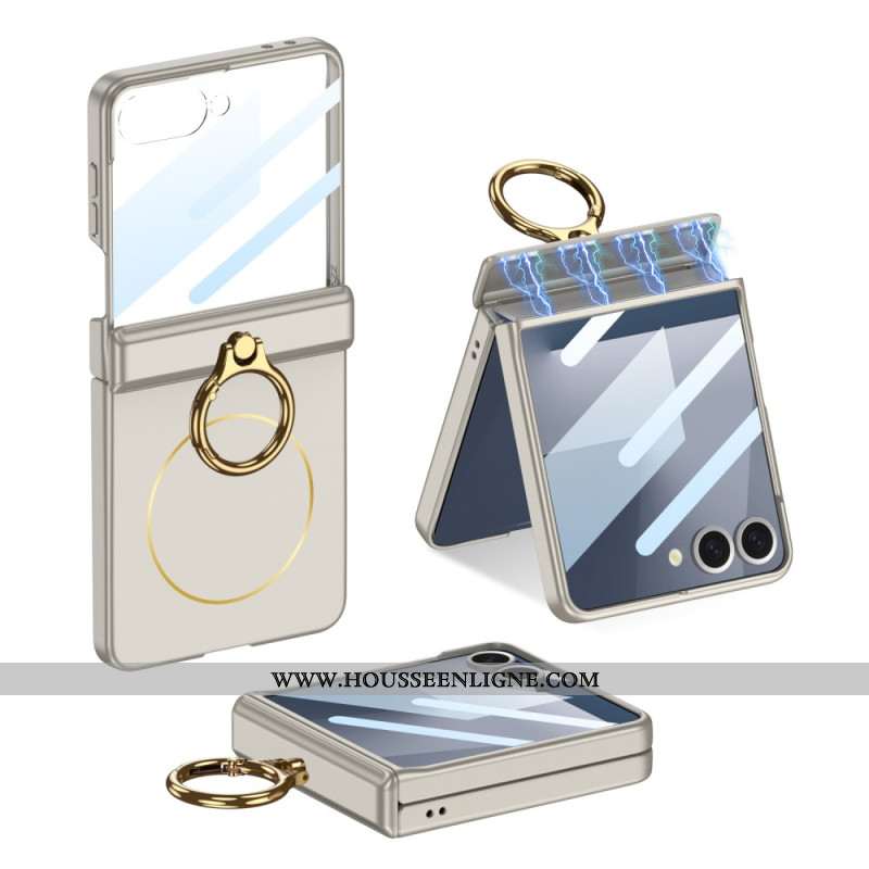 Coque Samsung Galaxy Z Flip 7 Magnétique avec Anneau-Suupport GKK