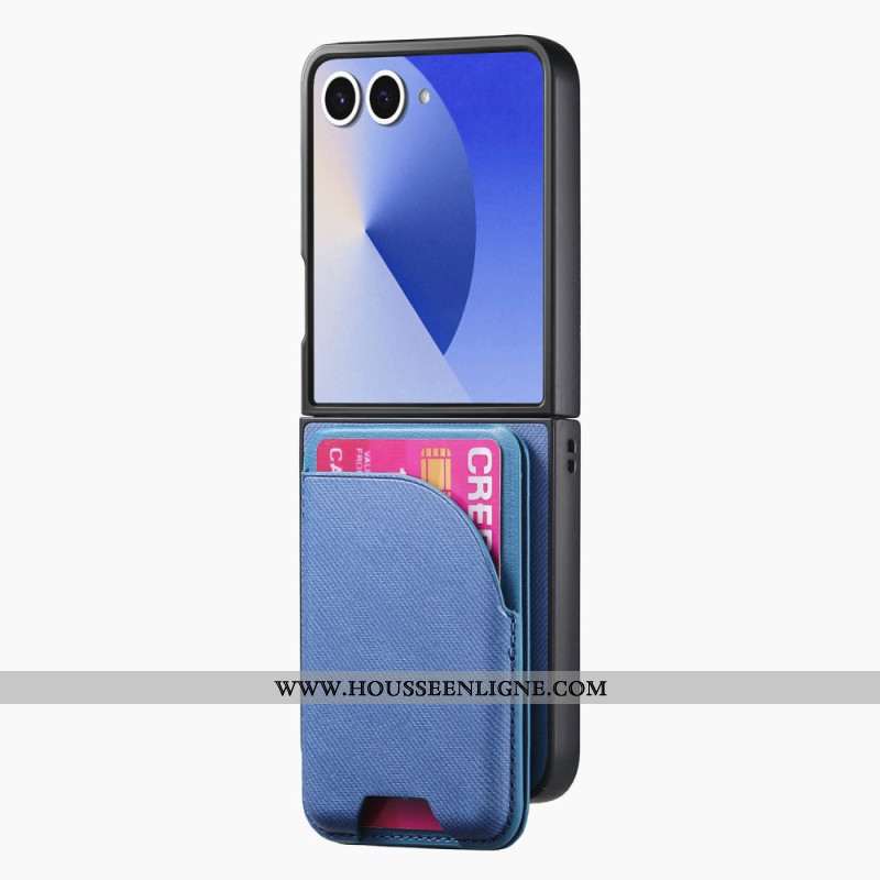 Coque Samsung Galaxy Z Flip 7 Magnétique avec Support et Porte-Cartes détachable