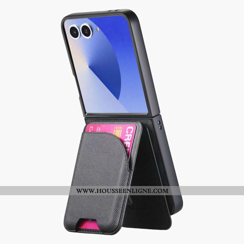 Coque Samsung Galaxy Z Flip 7 Magnétique avec Support et Porte-Cartes détachable