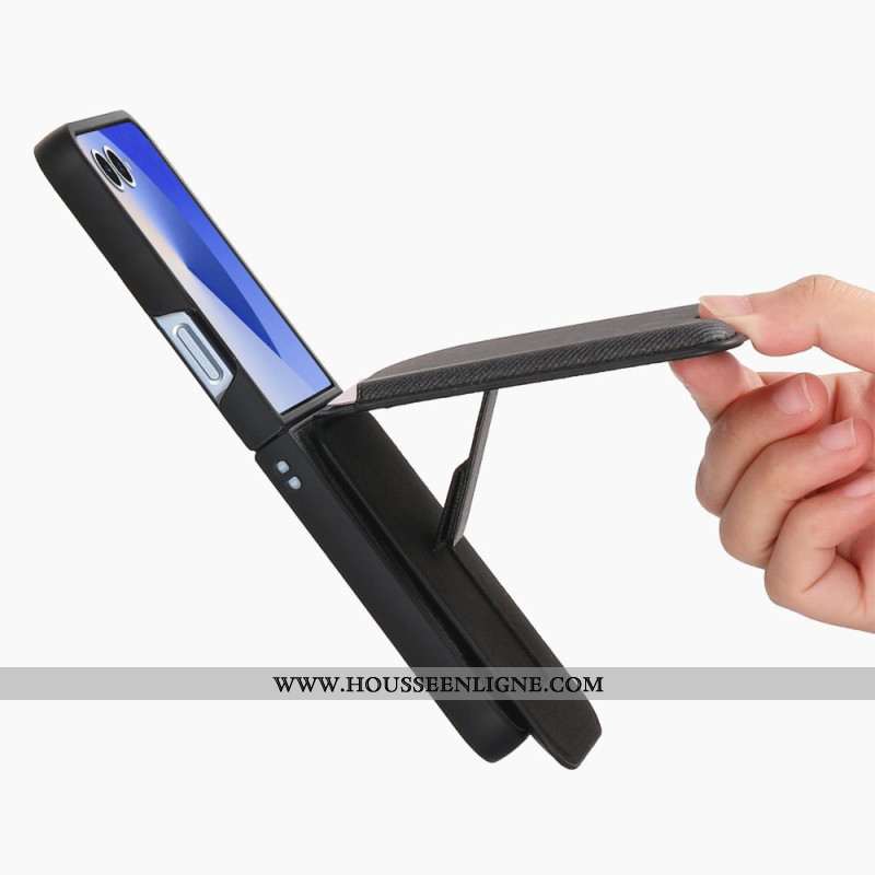 Coque Samsung Galaxy Z Flip 7 Magnétique avec Support et Porte-Cartes détachable