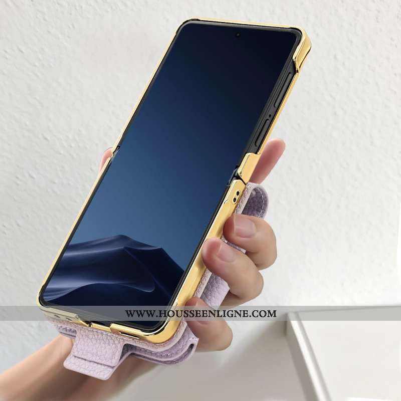 Coque Samsung Galaxy Z Flip 7 Miroir et Porte-cartes