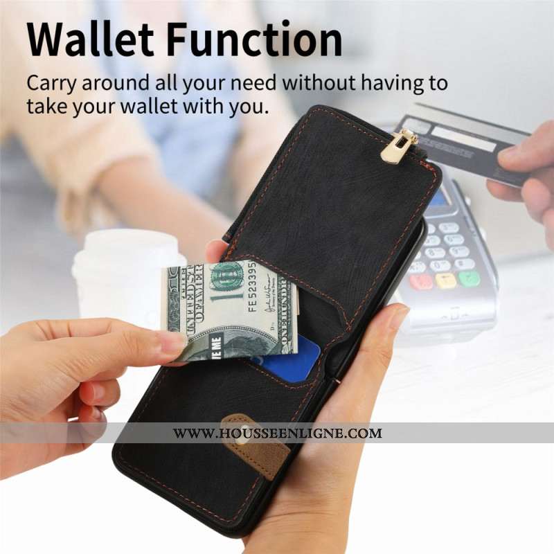 Coque Samsung Galaxy Z Flip 7 Poche Zippée et Porte-Cartes