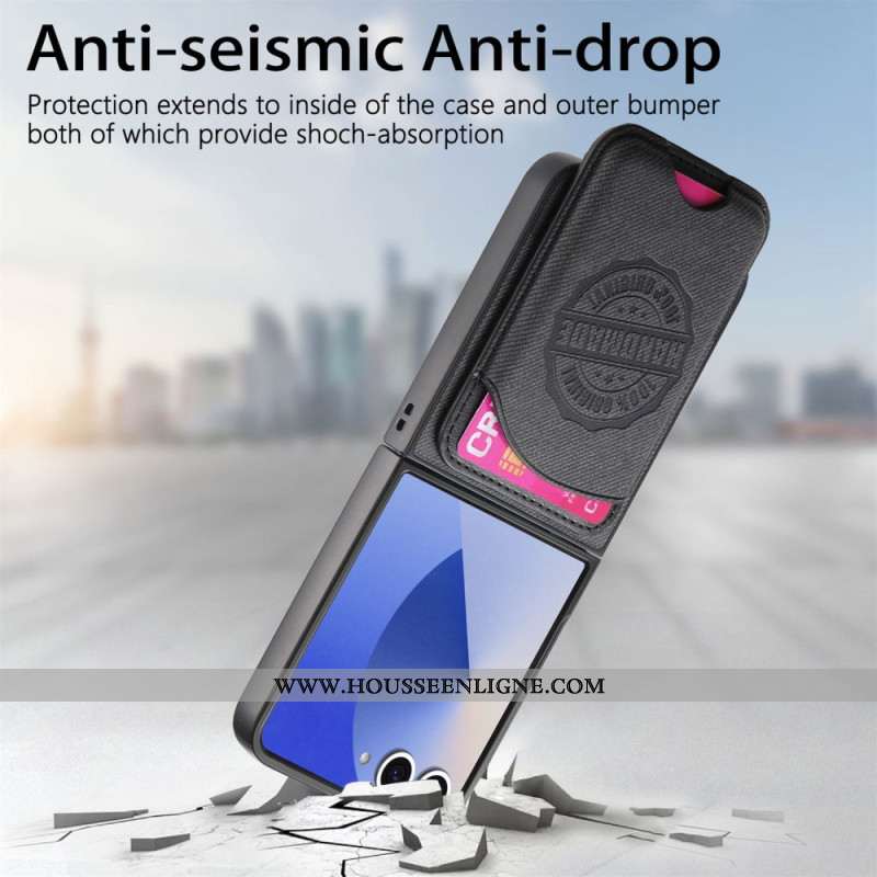 Coque Samsung Galaxy Z Flip 7 Porte-Cartes Compatible MagSafe