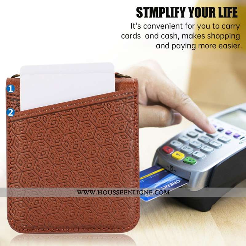 Coque Samsung Galaxy Z Flip 7 Porte-Cartes Design Rhombique