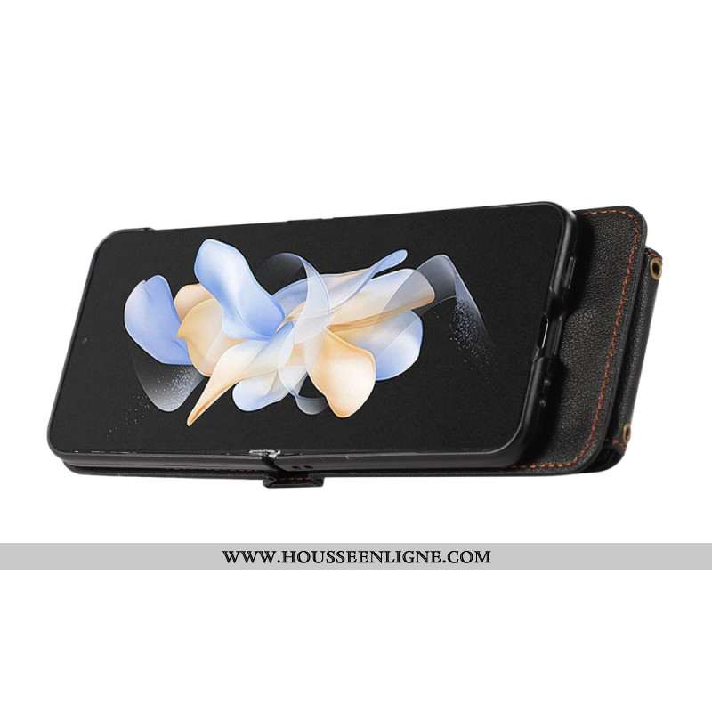 Coque Samsung Galaxy Z Flip 7 Porte-Cartes et Bandoulière
