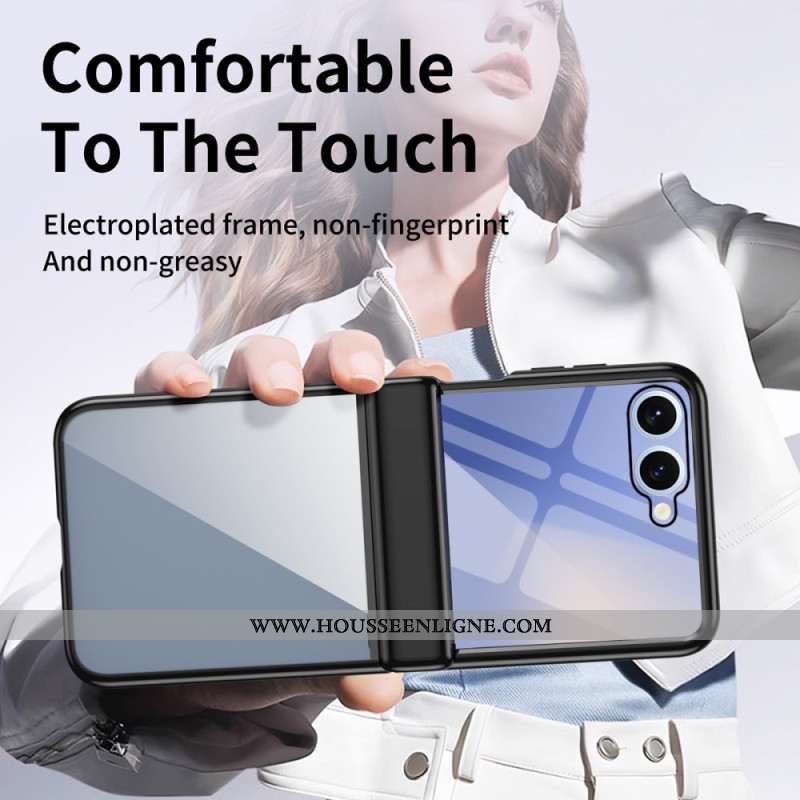 Coque Samsung Galaxy Z Flip 7 Protection de Charnière Effet Métal