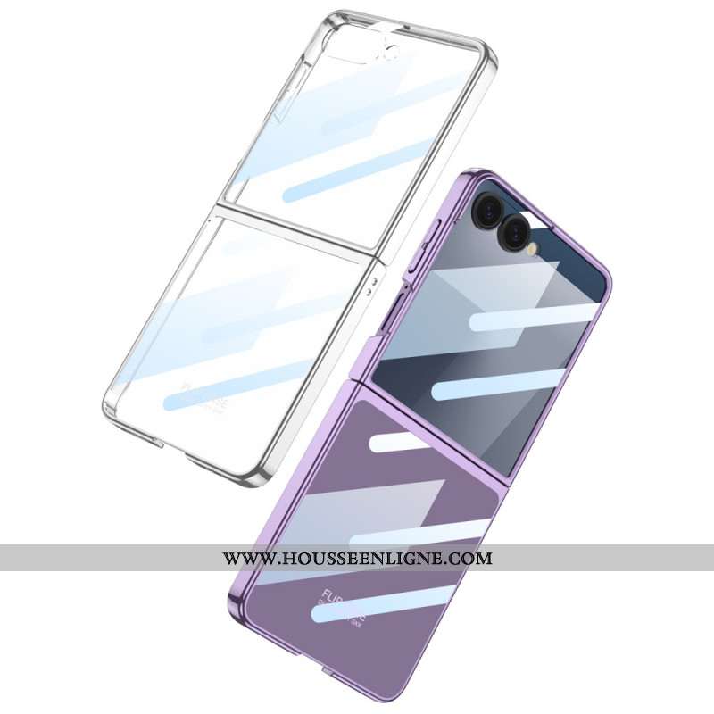 Coque Samsung Galaxy Z Flip 7 Protection Écran et Rebords Effet Métal