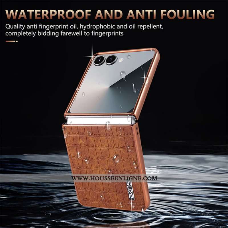 Coque Samsung Galaxy Z Flip 7 Style Crocodile azns