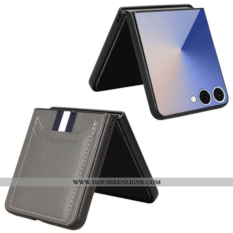 Coque Samsung Galaxy Z Flip 7 Style Cuir Porte-Cartes