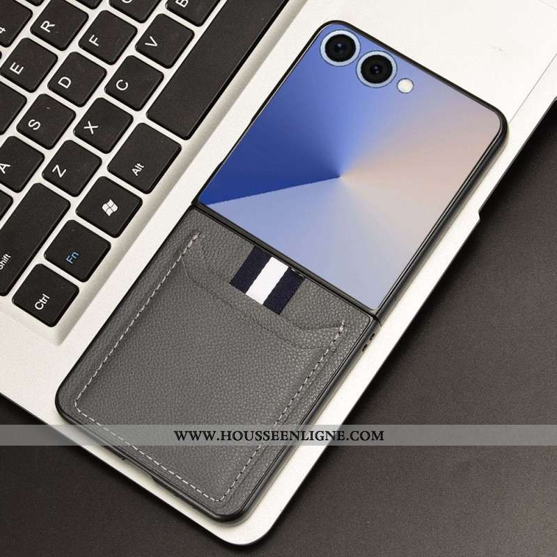 Coque Samsung Galaxy Z Flip 7 Style Cuir Porte-Cartes