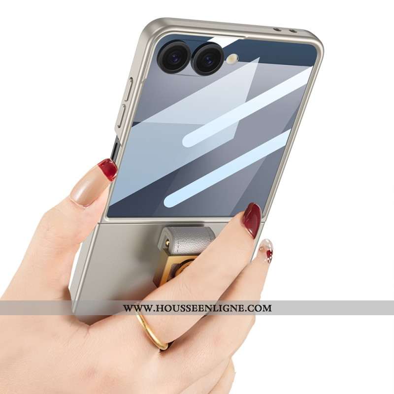 Coque Samsung Galaxy Z Flip 7 Support-Anneau et Film Protecteur d'Écran GKK