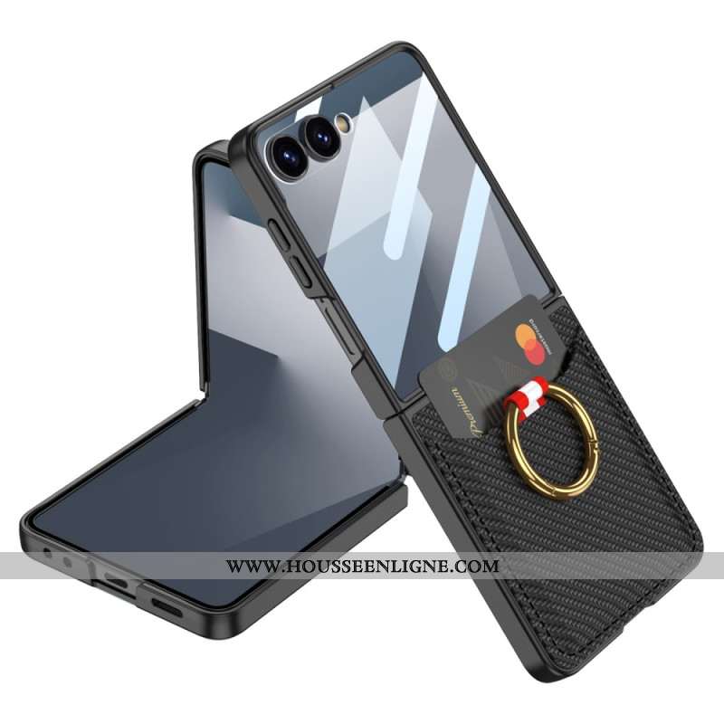 Coque Samsung Galaxy Z Flip 7 Support-Anneau et Porte-Cartes