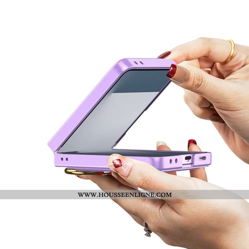 Coque Samsung Galaxy Z Flip 7 Support-Anneau et Porte-Cartes