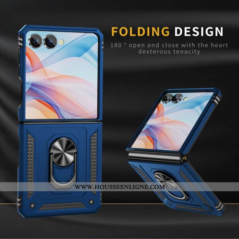 Coque Samsung Galaxy Z Flip 7 Support-Anneau et Protection Antichoc