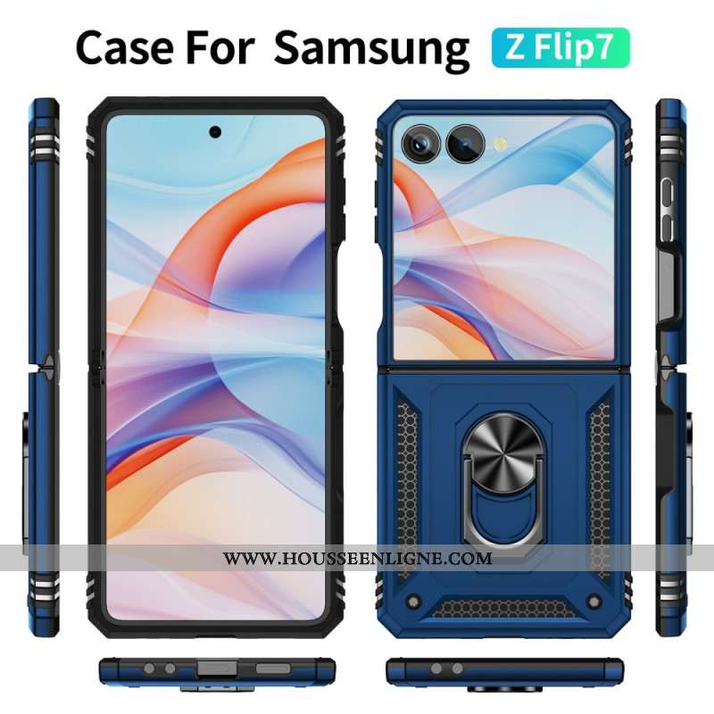 Coque Samsung Galaxy Z Flip 7 Support-Anneau et Protection Antichoc