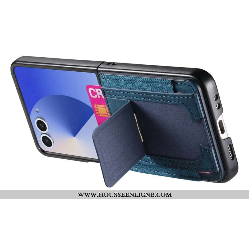 Coque Samsung Galaxy Z Flip 7 Support et Porte-cartes Rétro