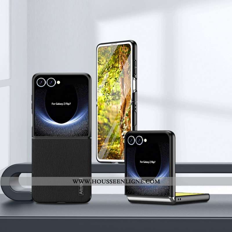 Coque Samsung Galaxy Z Flip 7 Texture Bois