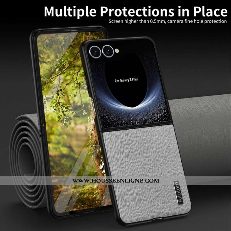 Coque Samsung Galaxy Z Flip 7 Texture Bois