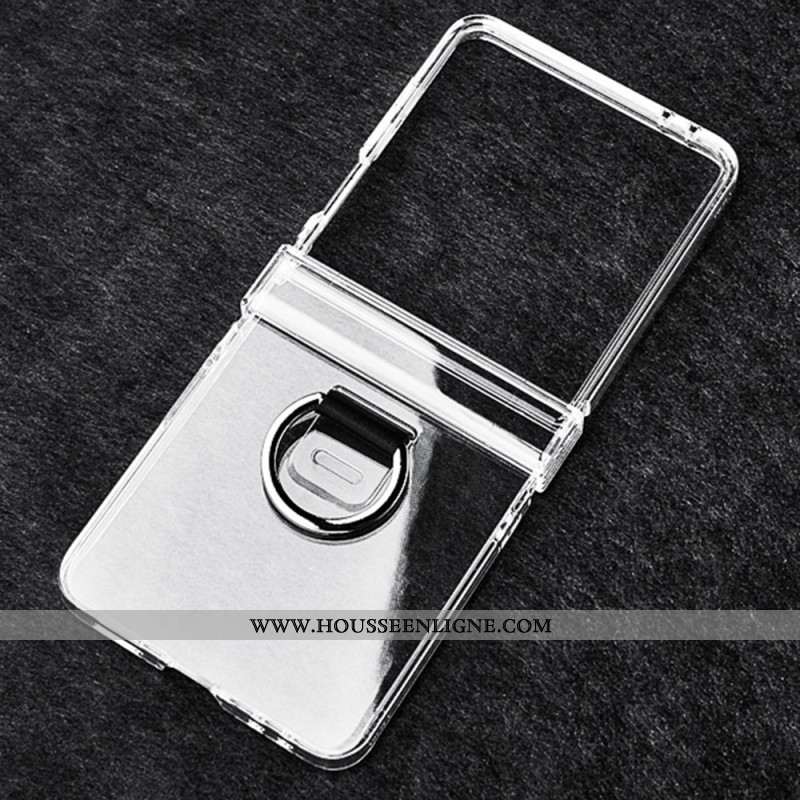 Coque Samsung Galaxy Z Flip 7 Transparente avec Anneau-Support