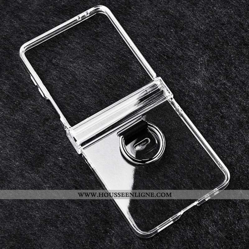 Coque Samsung Galaxy Z Flip 7 Transparente avec Anneau-Support