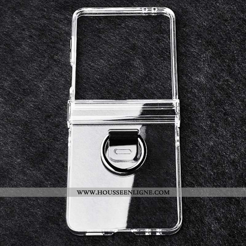 Coque Samsung Galaxy Z Flip 7 Transparente avec Anneau-Support