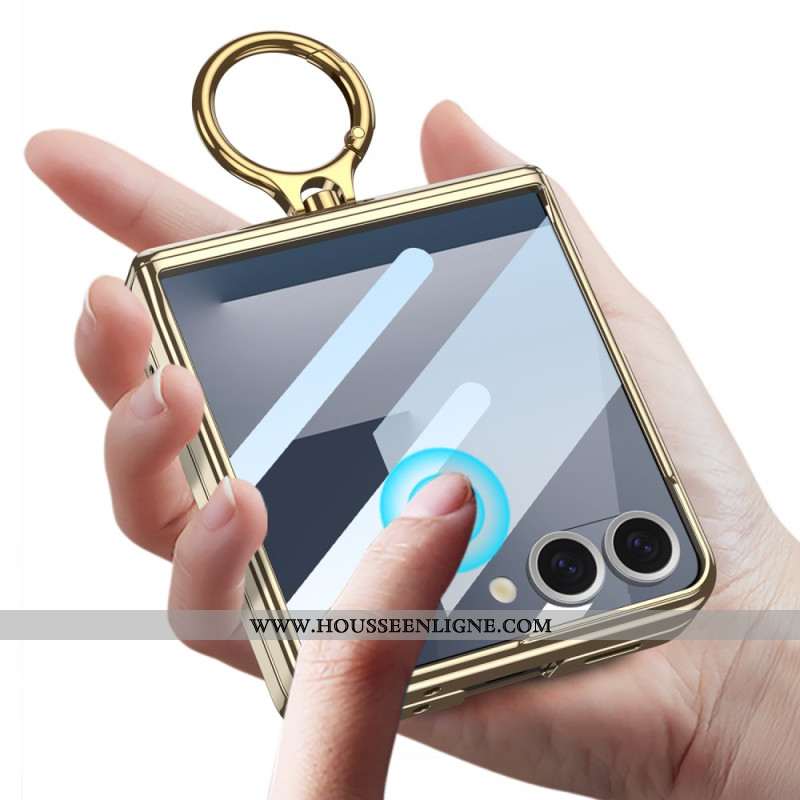 Coque Samsung Galaxy Z Flip 7 Transparente avecSupport et Protection Magnétique GKK