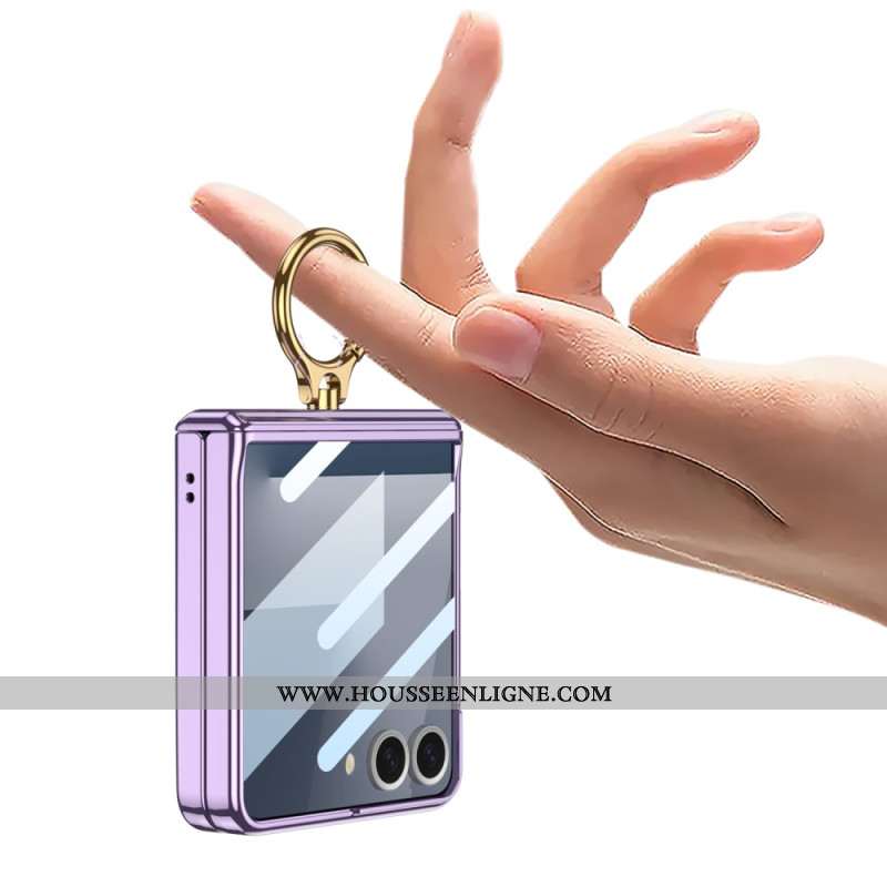 Coque Samsung Galaxy Z Flip 7 Transparente avecSupport et Protection Magnétique GKK