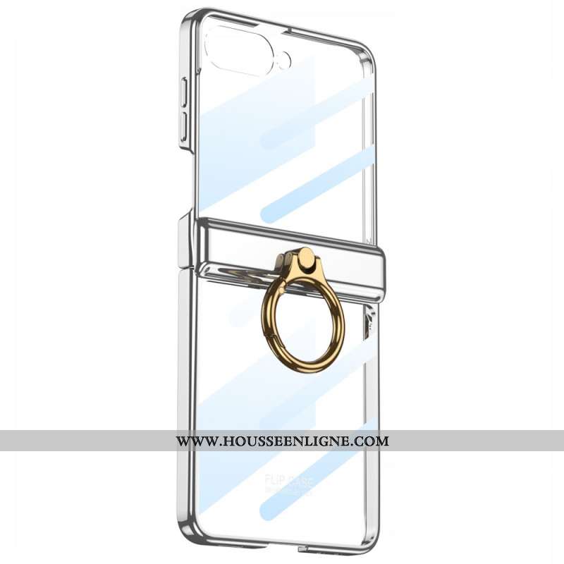 Coque Samsung Galaxy Z Flip 7 Transparente avecSupport et Protection Magnétique GKK