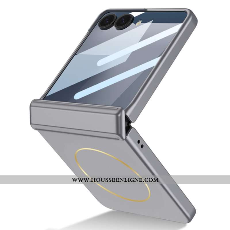 Coque Samsung Galaxy Z Flip 7 avec Fixation Magnétique, Protection de Charnière et marque GKK