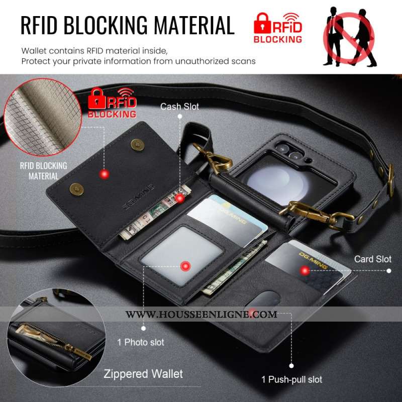 Coque Samsung Galaxy Z Flip Bandoulière DG.MING