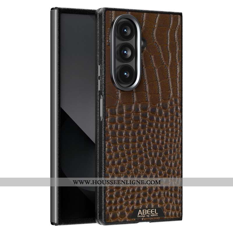 Coque Samsung Galaxy Z Fold 7 5G Compatible MagSafe Style Crocodile ABEEL