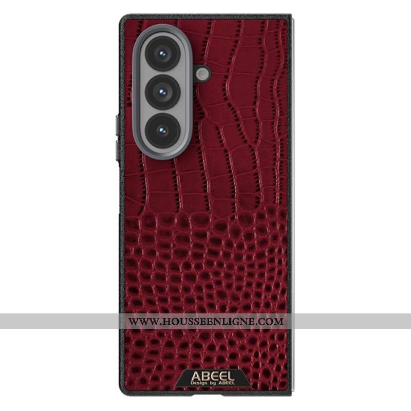 Coque Samsung Galaxy Z Fold 7 5G Compatible MagSafe Style Crocodile ABEEL