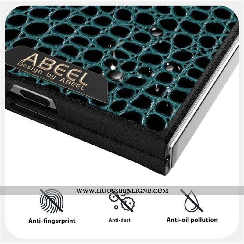 Coque Samsung Galaxy Z Fold 7 5G Compatible MagSafe Style Crocodile ABEEL