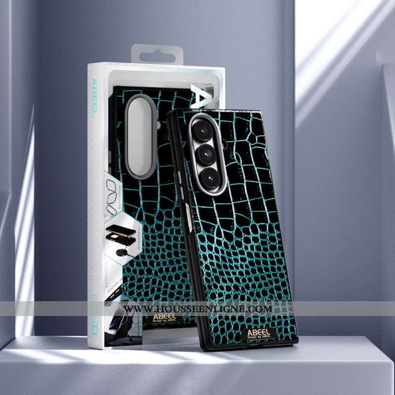 Coque Samsung Galaxy Z Fold 7 5G Compatible MagSafe Style Crocodile ABEEL