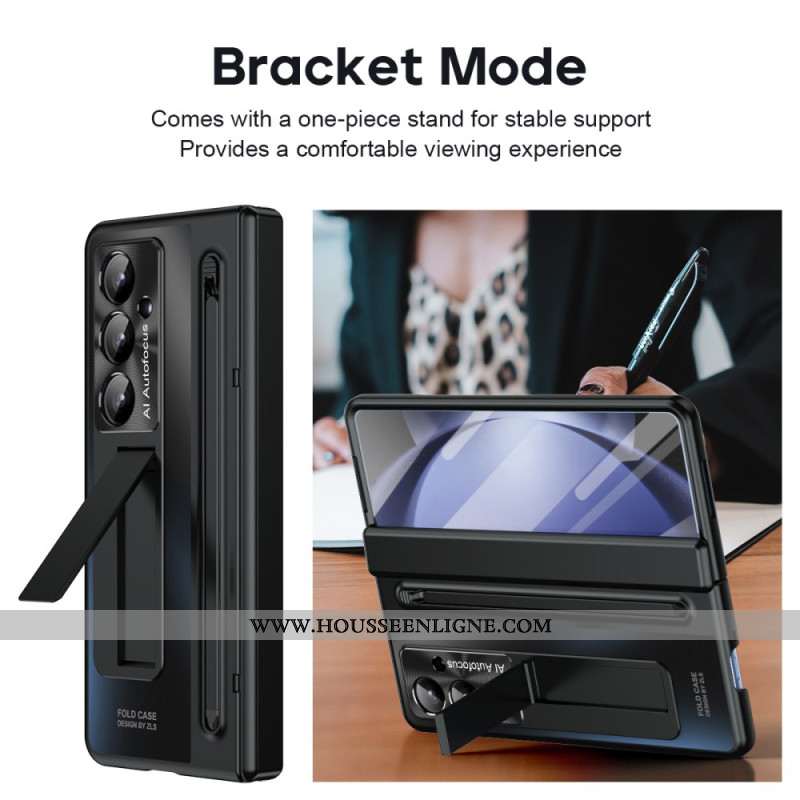 Coque Samsung Galaxy Z Fold 7 5G Effet Métal Support et Protection d'Écran