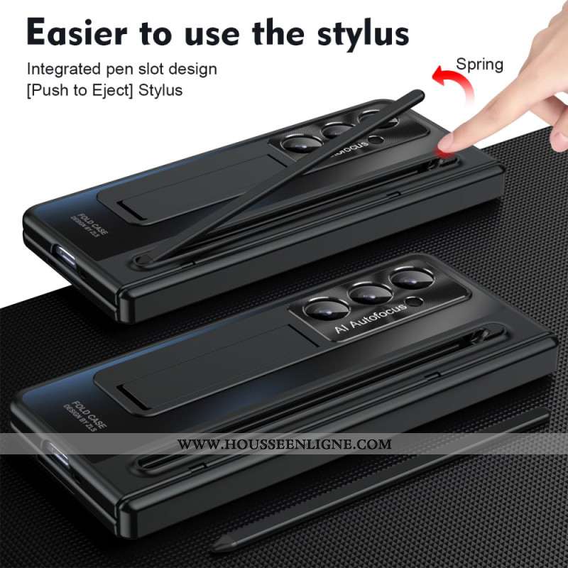 Coque Samsung Galaxy Z Fold 7 5G Effet Métal Support et Protection d'Écran