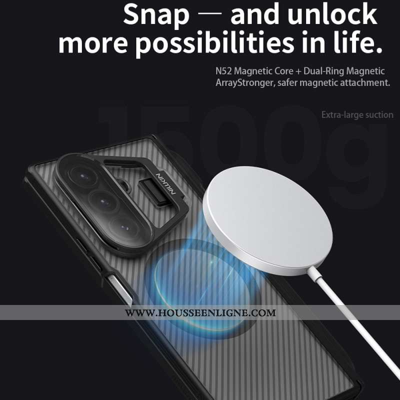 Coque Samsung Galaxy Z Fold 7 CamShield Prop Magnetic Translucent Series NILLKIN