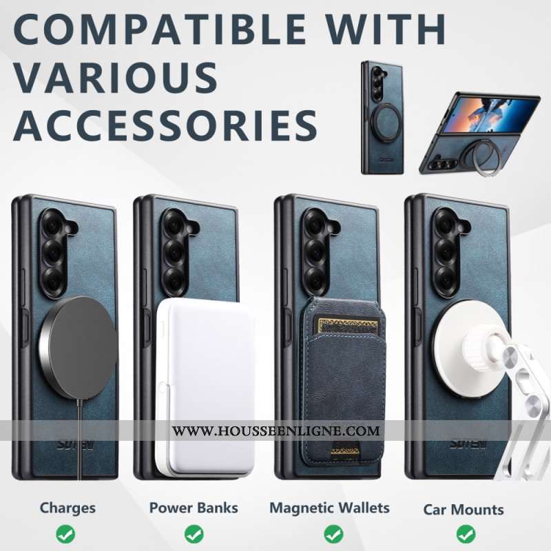 Coque Samsung Galaxy Z Fold 7 Compatible MagSafe Support Rotatif SUTENI