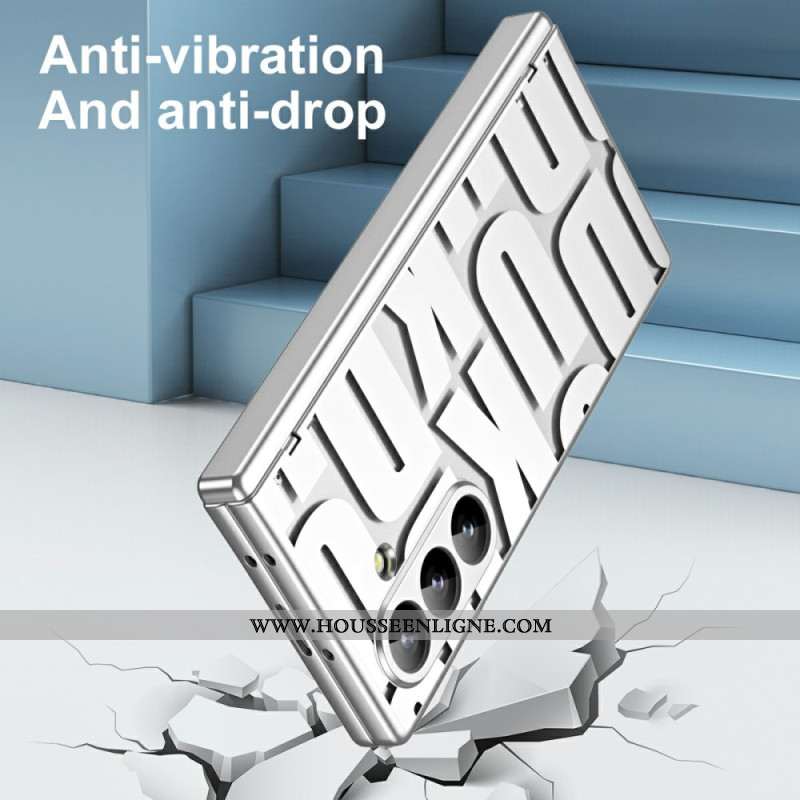 Coque Samsung Galaxy Z Fold 7 Design Lettres avec Protecteur Écran en Verre Trempé