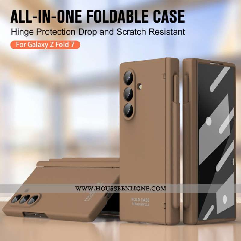Coque Samsung Galaxy Z Fold 7 Design Sobre avec Protecteur Écran