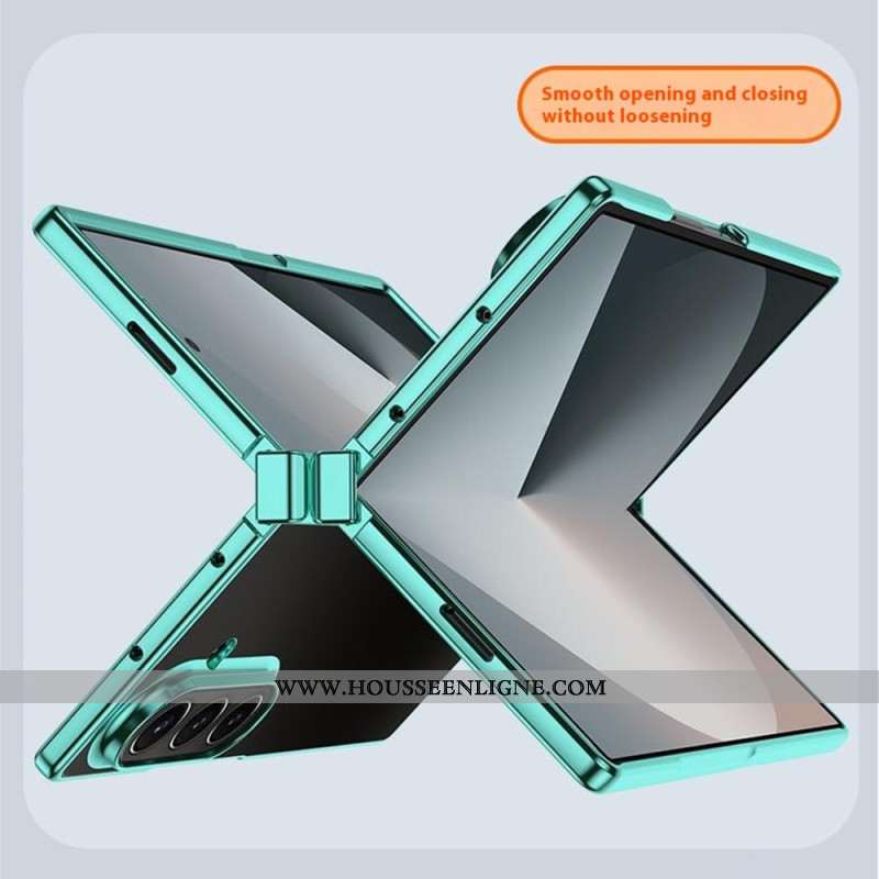 Coque Samsung Galaxy Z Fold 7 Design de Charnière Effet Métal