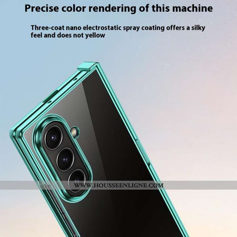 Coque Samsung Galaxy Z Fold 7 Design de Charnière Effet Métal