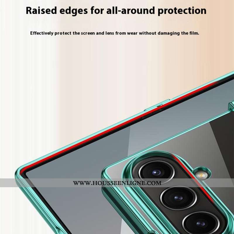 Coque Samsung Galaxy Z Fold 7 Design de Charnière Effet Métal