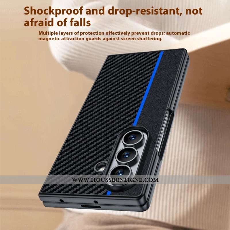 Coque Samsung Galaxy Z Fold 7 Déclinaison Fibre Carbone