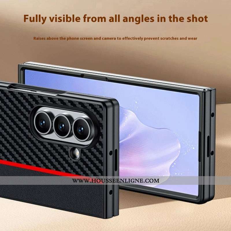 Coque Samsung Galaxy Z Fold 7 Déclinaison Fibre Carbone